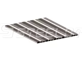 Алюминиевая решетка SteeGuard Стандарт 40 резина + ворс + скребок