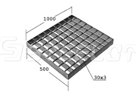 Решетчатый настил сварной SP 1000х500х30х3