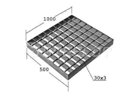 Решетчатый настил сварной SP 1000х500х30х3