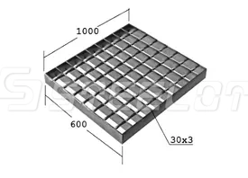 Решетчатый настил сварной SP 1000х600х30х3