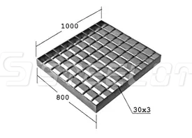 Решетчатый настил сварной SP 1000х800х30х3