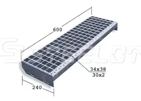 Ступени из сварного настила SP 600х240х30х2