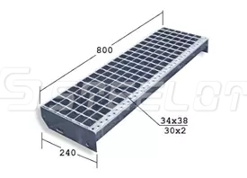 Ступени из сварного настила SP 800х240х30х2
