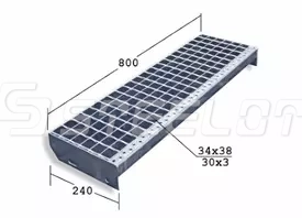 Ступени из сварного настила SP 800х240х30х3