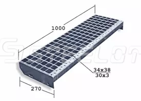 Ступени из сварного настила SP 1000х270х30х3
