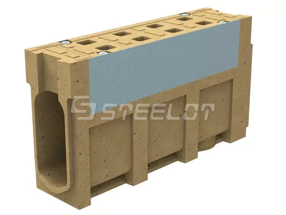Моноблок полимербетонный ревизионный с полимербетонной решеткой SteeBlock DN110 H290, кл. F900