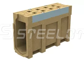 Моноблок полимербетонный ревизионный с полимербетонной решеткой SteeBlock DN150 H260, кл. Е600